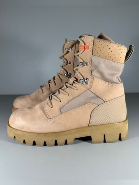 [SOLD] Heron Preston Beige Military Combat Boots